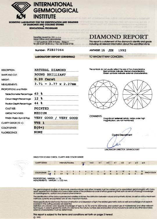 Foto 9 - Diamant IGI 0,2ct Brillant Hochfeines Weiss Plus, D5757